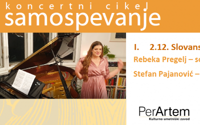 Slovanske pesmi s sopranistko Rebeko Pregelj in pianistom Stefanom Pajanovićem – spletni koncert